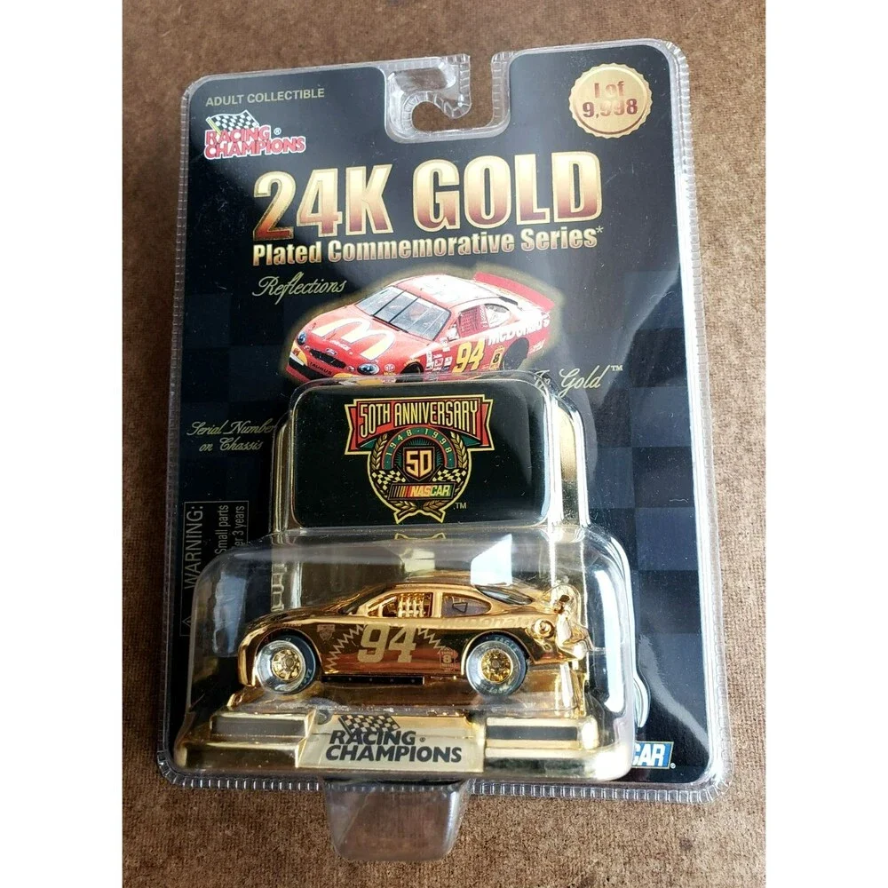 1998 Racing Champions NASCAR FORD TAURUS Bill Elliott McDonalds 94 24K Gold 1:64